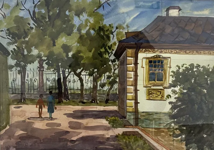 Костоусова Т.С Летний домик Петра акварель 30х40 2021
