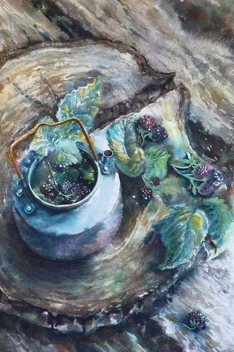 Максимова А.В. Запах леса, б.акварель, 50х35, 2024г.